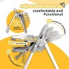JOYMOR 4 in 1 Folding Baby High Chair for Babies to Toddlers, Infant Eating Foldable Highchair, 4-Position Removeable & Tray, 5-Point Harness - 3 of 4