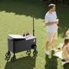 VEVOR 80 Quart Rolling Ice Chest Cart, with 2-Stage Telescopic Pull Handle and 2 Swivel Casters, Black - 2 of 4