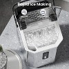ZAFRO Nugget Ice Maker Countertop, Portable Ice Makers with Soft Chewable Ice, 34lbs/24H, One-Click Operation, Auto-Cleaning,  with Basket and Scoop - 2 of 4