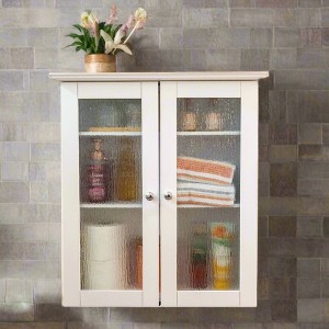 Teamson Home Connor Removable Wall Cabinet with Adjustable Shelves & 2 Glass Doors - 1 of 4