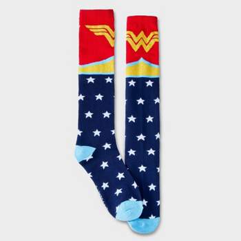 Women's Wonder Woman Knee High Socks - Blue 4-10