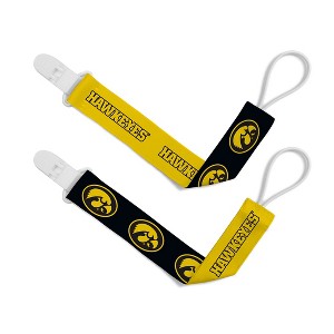 BabyFanatic Officially Licensed Unisex Pacifier Clip 2-Pack - NCAA Iowa Hawkeyes - Officially Licensed Baby Apparel - 1 of 4