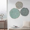 Gulches Textured Feather 3-piece Metal Disc Wall Decor Set - 2 of 4