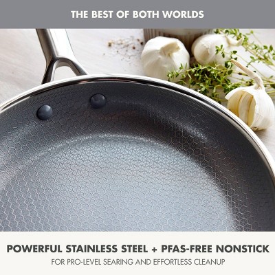 GreenPan Prism 2pc (10 and 12) Hybrid Stainless Steel and Ceramic Nonstick Fry Pan Set