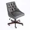 NicBex Tufted Button Office Chair with Adjustable Height Modern Tiltable PU Leather Computer Chair with Metal Base for Office, Study, Bedroom - 3 of 4
