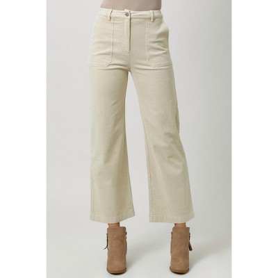 Women's Washed Corduroy Trousers - mystree