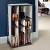 Transformer Boot Storage Rack, Adjustable Cubbies, Soft Poly-Cotton Fabric, Sturdy Steel Frame, Natural and Brown - 2 of 4