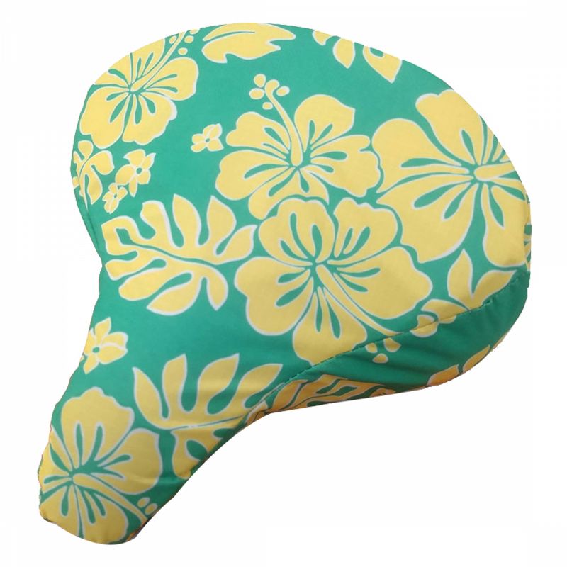 Cruiser Candy Seat Covers Cruiser Hibiscus Mint/Yellow, 1 of 2