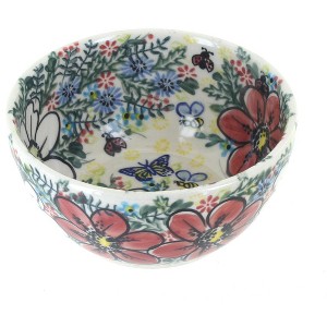 Blue Rose Polish Pottery 71 Vena Dessert Bowl - 1 of 2
