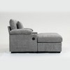 APRILSOUL Modern Oversized Chair with Ottoman, Chenille Fabric Sofa Bed, Accent Chair with Cupholders and USB Charging - 2 of 4