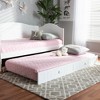 Twin Neves Wood Bed with Trundle White - Baxton Studio: Farmhouse Design, Roll-Out Guest Mattress Support - 4 of 4