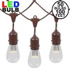Novelty Lights 100 Feet Heavy Duty Light Strings and Sets with 50 Suspended E26 Sockets, Brown Wire PVC Stringer, 24" Spacing, Non-Connectable - 2 of 4