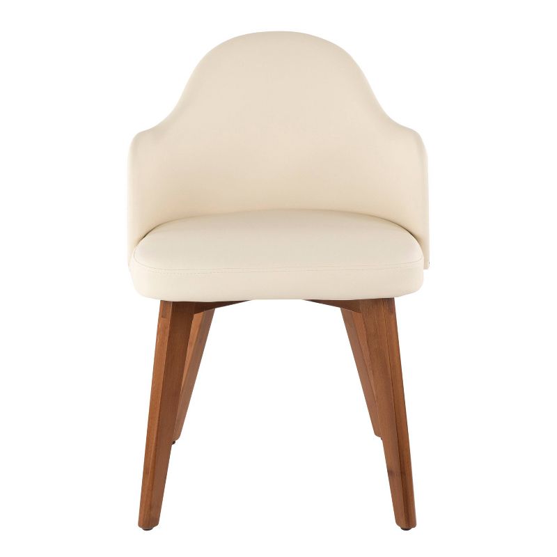 Ahoy Dining Chair Walnut/Cream/Brass - LumiSource, 6 of 11