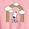 Boys' - Peanuts - Snoopy Looking Up Rainbow Graphic Long Sleeve Fleece Sweatshirt - 2 of 4