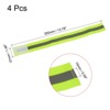 Unique Bargains Reflective Bands for Arm Wrist Ankle Leg 14x1.5 Inch Strip Wide Green 4 Pack - 2 of 4