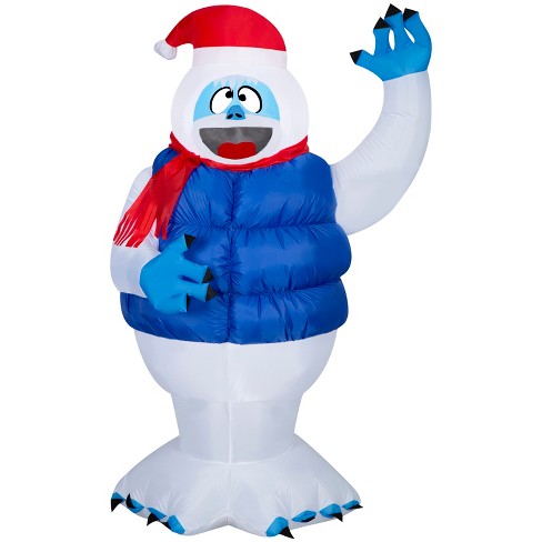 Gemmy Christmas Inflatable Bumble in Blue Puffer Vest, 6.5 ft Tall, Multi - image 1 of 2