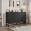 Acekool 52" Wide 6-Drawer Dresser - Robot Vacuum Accessible Storage, Black Finish for Bedroom Living Room Entryway - 4 of 4