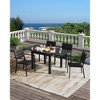 Expandable Patio Table - Outdoor Dining Table Set for 4-6 Persons, Aluminum Slat Frame, Perfect for Backyard, Deck, Porch - 3 of 4