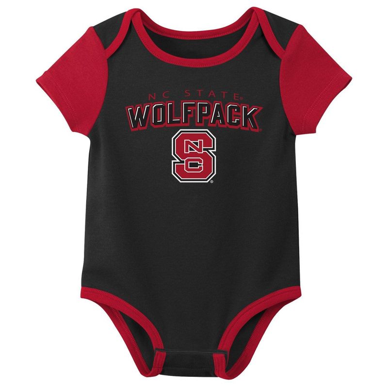 NCAA NC State Wolfpack Infant 3pk Bodysuit, 3 of 5