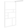 vidaXL Walk-in Shower Wall 35.4"x76.8" ESG Glass White - 4 of 4