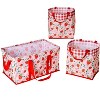 The Lakeside Collection Everyday Storage Bin Set 3 Pc. - Strawberry Field - 3 of 4