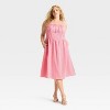 Women's Milkmaid Midi A-Line Dress - Wild Fable™ - 3 of 3