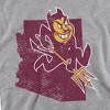 Men's Arizona State University State Shape Crewneck Sweatshirt Athletic Heather Large - 2 of 4