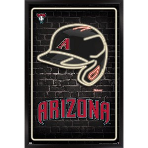 Trends International MLB Arizona Diamondbacks - Neon Helmet 23 Framed Wall Poster Prints - 1 of 4