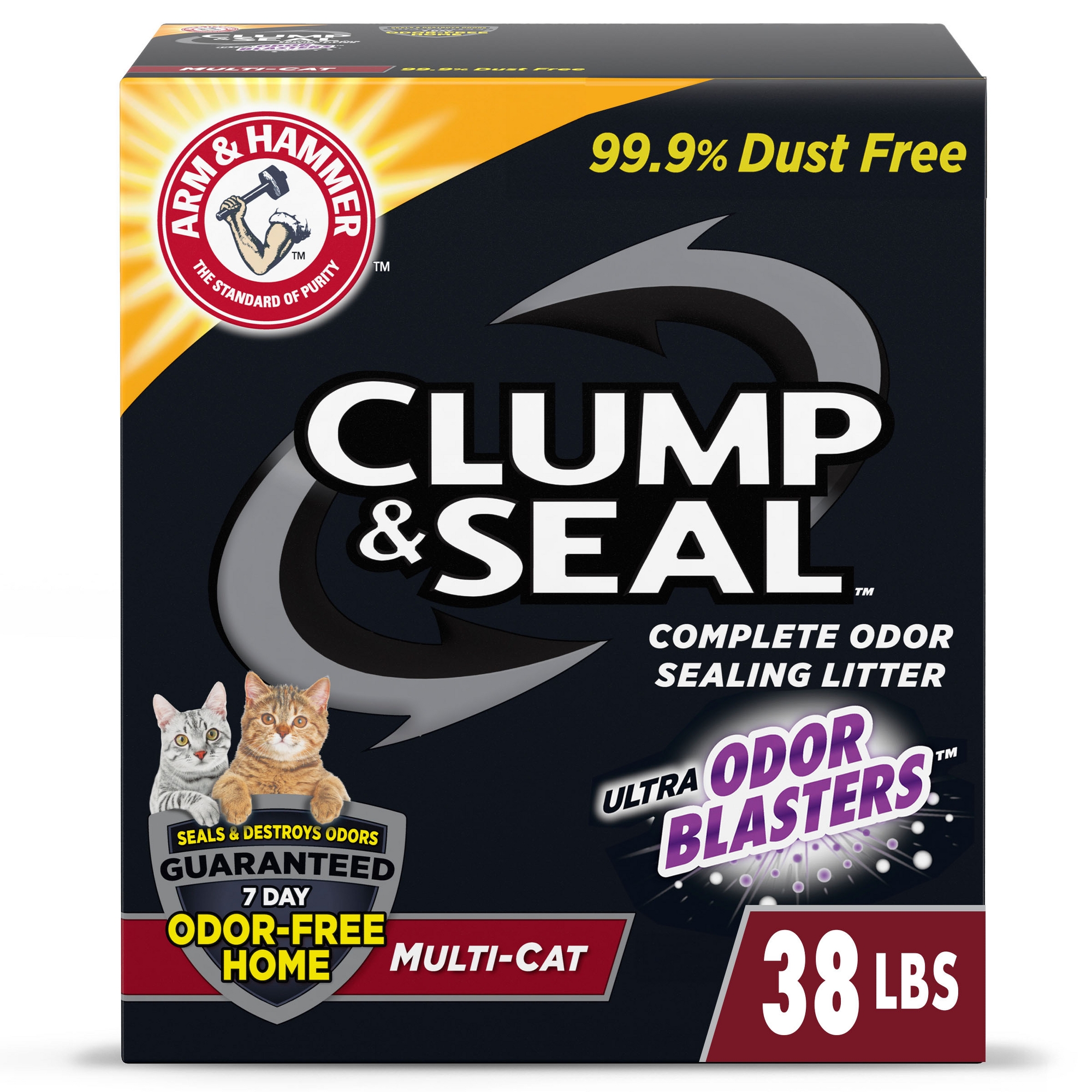 Arm & Hammer Clump & Seal Multi-Cat Clumping Cat Litter - 38lbs