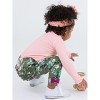 RuffleButts Toddler Girls Ruched Bow Leggings - 3 of 4