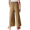 Women's Stretchy Waistband Wide Leg Cropped Pants Summer Casual and Yoga Pants - 2 of 4