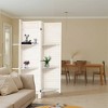 MAYEERTY Freestanding Room Divider, 5.6Ft Wood Privacy Screen with Shelves - 3 of 4