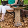 Sunnydaze Toulon Ceramic Bird Bath with Lava Finish - Brown Glazed Bowl with Brown Distressed Ceramic Finish - 4 of 4
