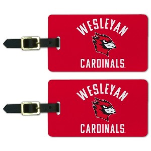 Wesleyan University Cardinals Logo Luggage ID Tags Suitcase CarryOn Cards  Set of 2 - 1 of 4