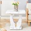 NicBex Modern Square Textured-Pattern Coffee Table with O-Shaped Base,Minimalist Center Table for Living Room,Living Room Furniture - 2 of 4