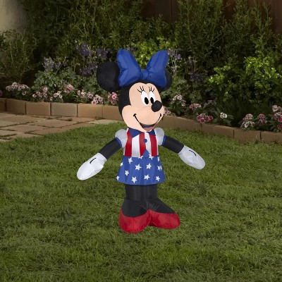 Patriotic Minnie Mouse Inflatable with Red, White, and Blue Outfit