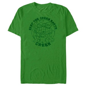 Men's Teenage Mutant Ninja Turtles Keep the Earth Green T-Shirt - 1 of 4