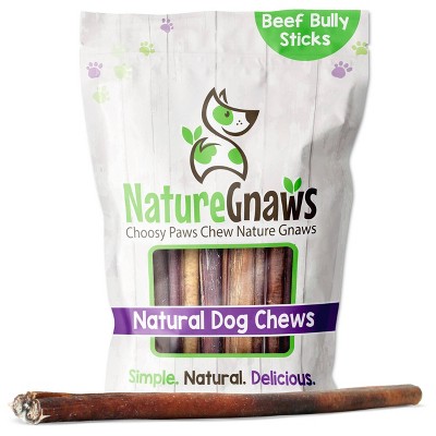 Nature Gnaws Beef Bully Sticks 11-12" Dog Treats - 8oz