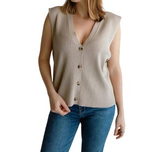 Women's Summer Sweater Vest - GRADE & GATHER - 1 of 3
