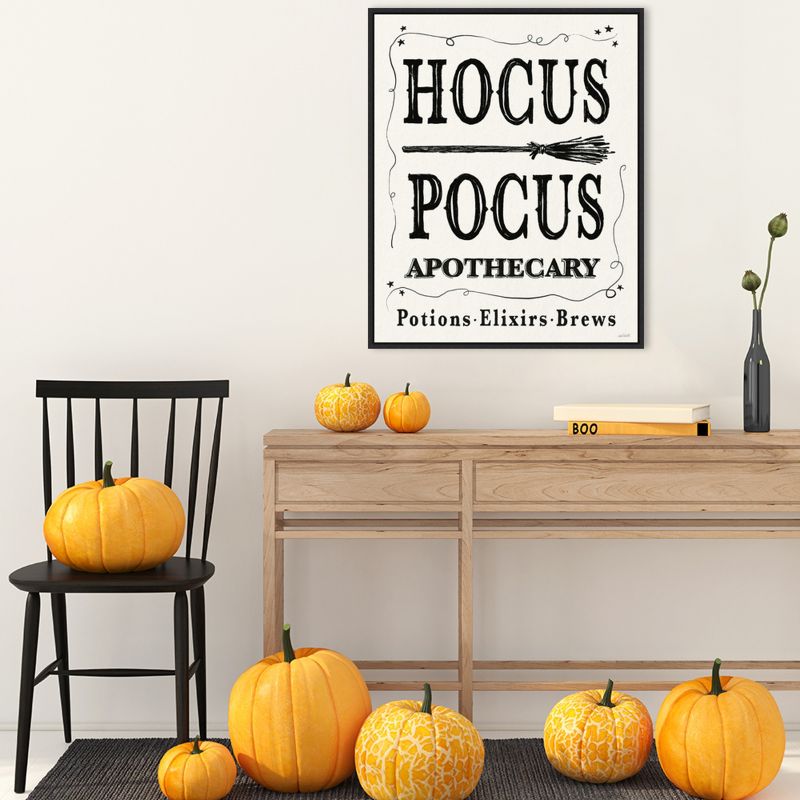 Amanti Art Hocus Pocus Halloween Black by Anne Tavoletti Canvas Wall Art Print Framed 23-in. W x 28-in. H., 5 of 7