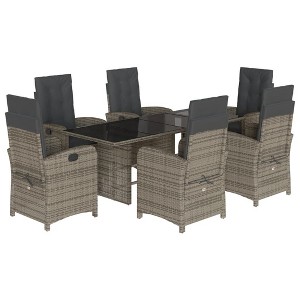 vidaXL Garden Dining Set Grey - 1 of 4