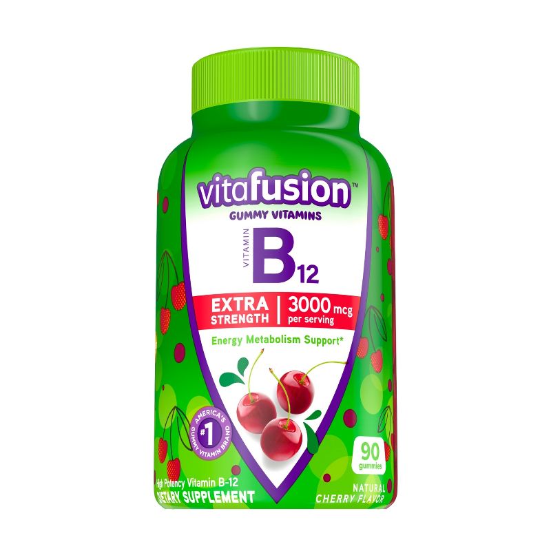 Vitafusion Extra Strength Vitamin B12 Gummy Vitamins - Cherry Flavored - 90ct, 1 of 12