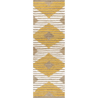 Nuloom Hand Braided Marla Denim And Jute Diamonds Indoor Area Rug