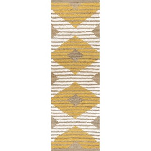 Nuloom Hand Braided Marla Denim And Jute Diamonds Indoor Area Rug - 1 of 4
