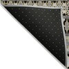 Charcoal Gray And Gold Quatrefoil Washable Indoor Outdoor Area Rug - 4 of 4
