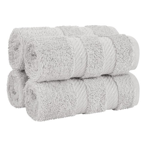 DEERLUX Gray 100% Cotton Turkish Hand Towels 18 in. x 40 in