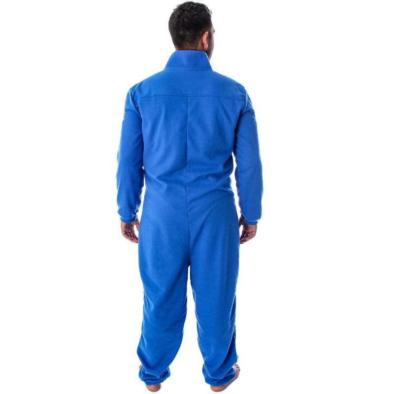 NASA Men's Space Shuttle Astronaut Costume One Piece Pajama Union Suit Blue, 2 of 7