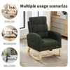 Lyngins Modern Indoor Armchair Rocking Chair with Adjustable Footrest & Storage Pocket,Comfy Accent Chair with High Backrest - 3 of 4