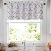 Kate Aurora Shabby Chic White & Gray Trellis Clover Rod Pocket Window Valance - 56 in. W x 15 in. L, White/Gray - image 2 of 2