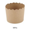 Unique Bargains Disposable Baking Cups Wood Pulp Paper PE Coating Reddish Brown Khaki 2.76"x2.17" 50 Pcs - 4 of 4
